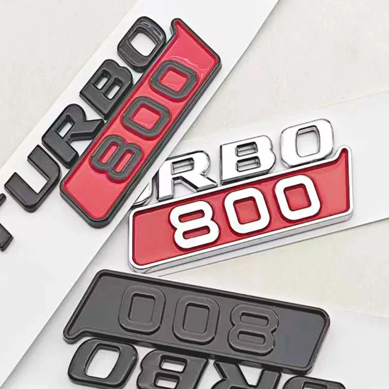 3D ABS Car Fender Side Badge Sticker Logo BITURBO 800 Emblem Decals For Mercedes Benz AMG Brabus Auto Letters Accessories - view 4