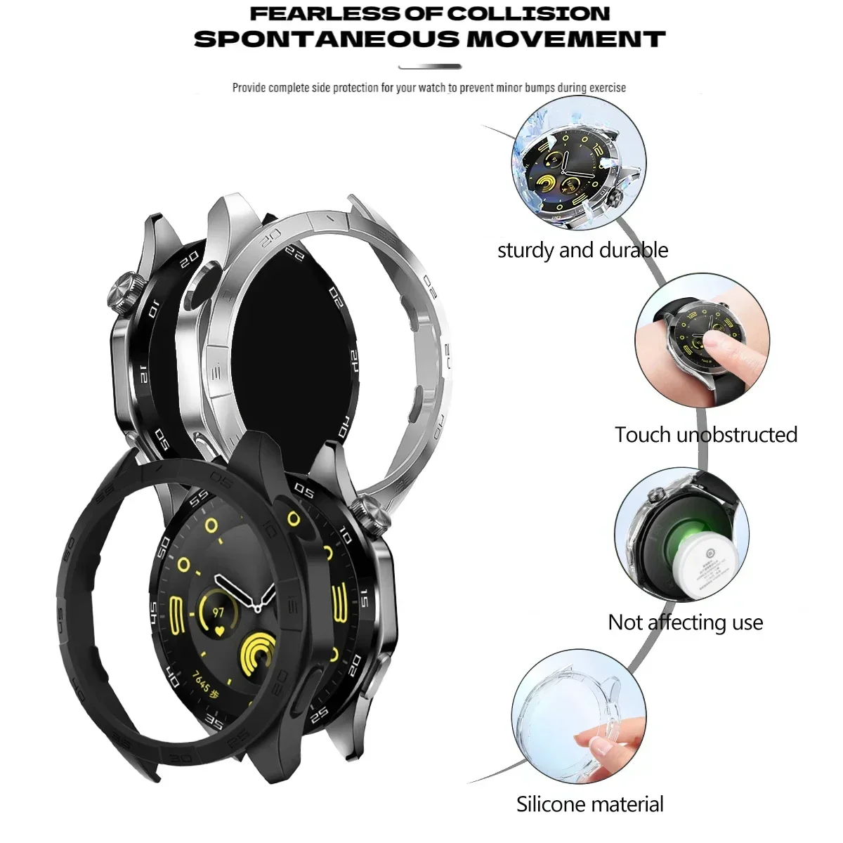 Case For Huawei Watch GT 4 46mm Protective Case PC Hard Bumper for Men's Women's GT4 accessories (no screen protector glass) image 5