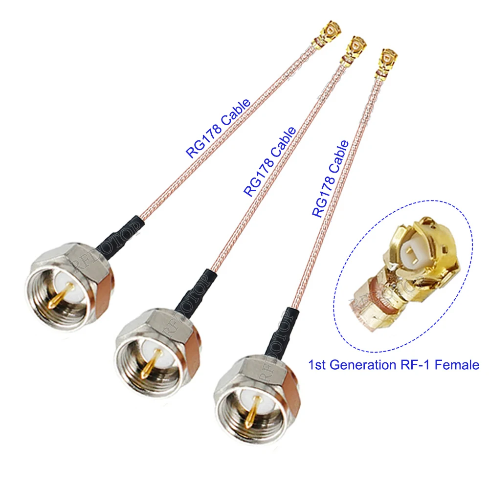 1PCS RG178 F Male Plug to U.FL IPX-1 Female Jack Connector RG-178 Coaxial RF Pigtail Cable WIFI 3G Antenna Extension Cable Cord