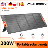 Foldable Solar Panel 200W 100W 18V Portable Solar Charger Waterproof Folding Flexible Waterproof Solar Panels Kit Charge battery