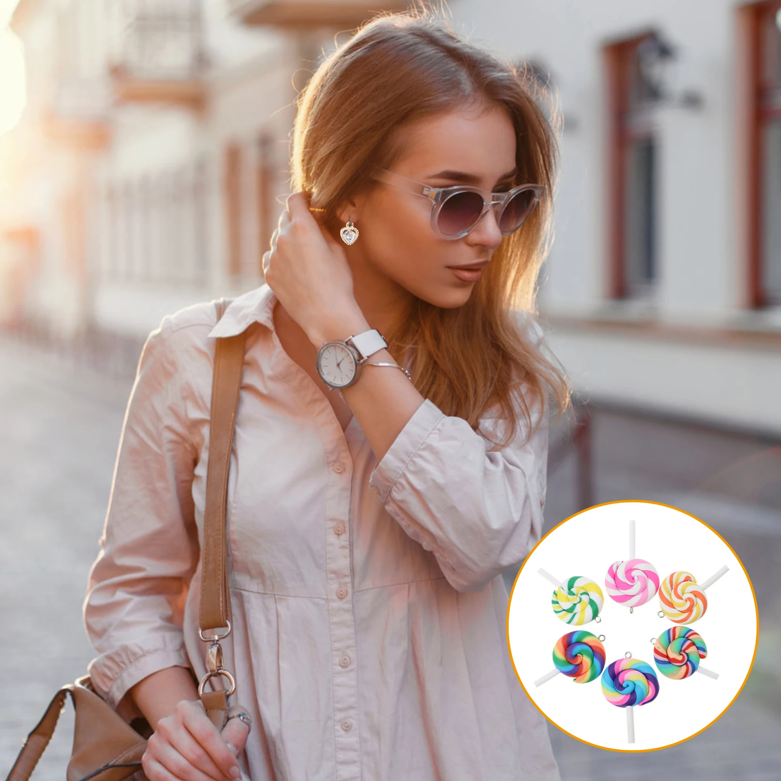 

24 шт. сотовый телефон, мягкие керамические аксессуары, детские подвески, леденцы, конфеты, подвески, полимерная глина, ювелирные изделия, красочные