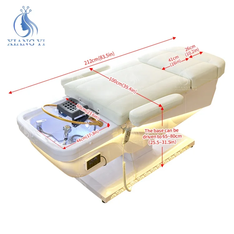 Luxury Electric Lift Hair Salon Wash Shampoo Bed Pedicure Chair Head Spa Bed - view 6