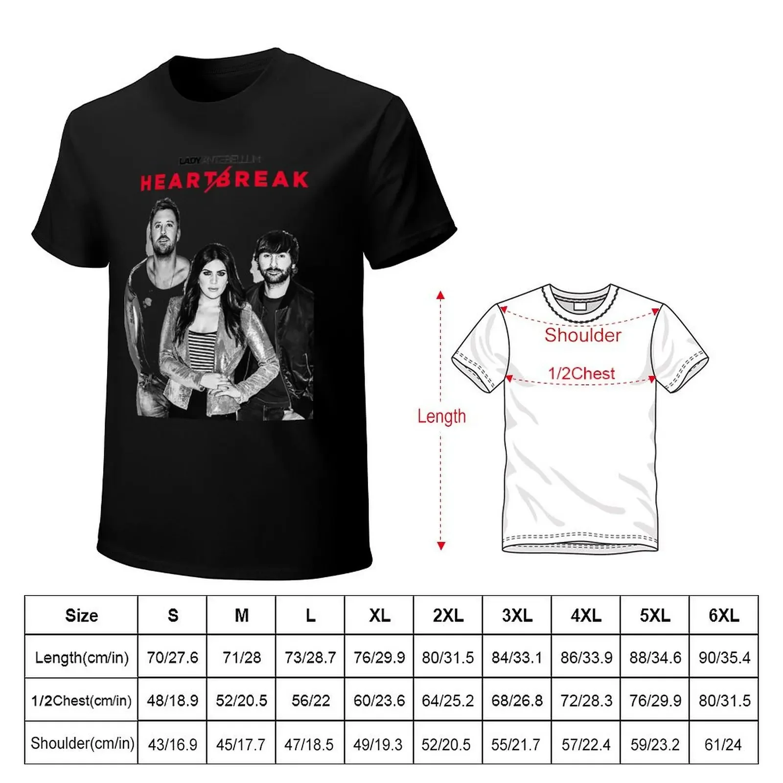 Mens Funny Lady Antebellum Heart Breaks Tema Album News Country 99Art Gifts For Movie Fans T-Shirt cute tops mens white t shirts