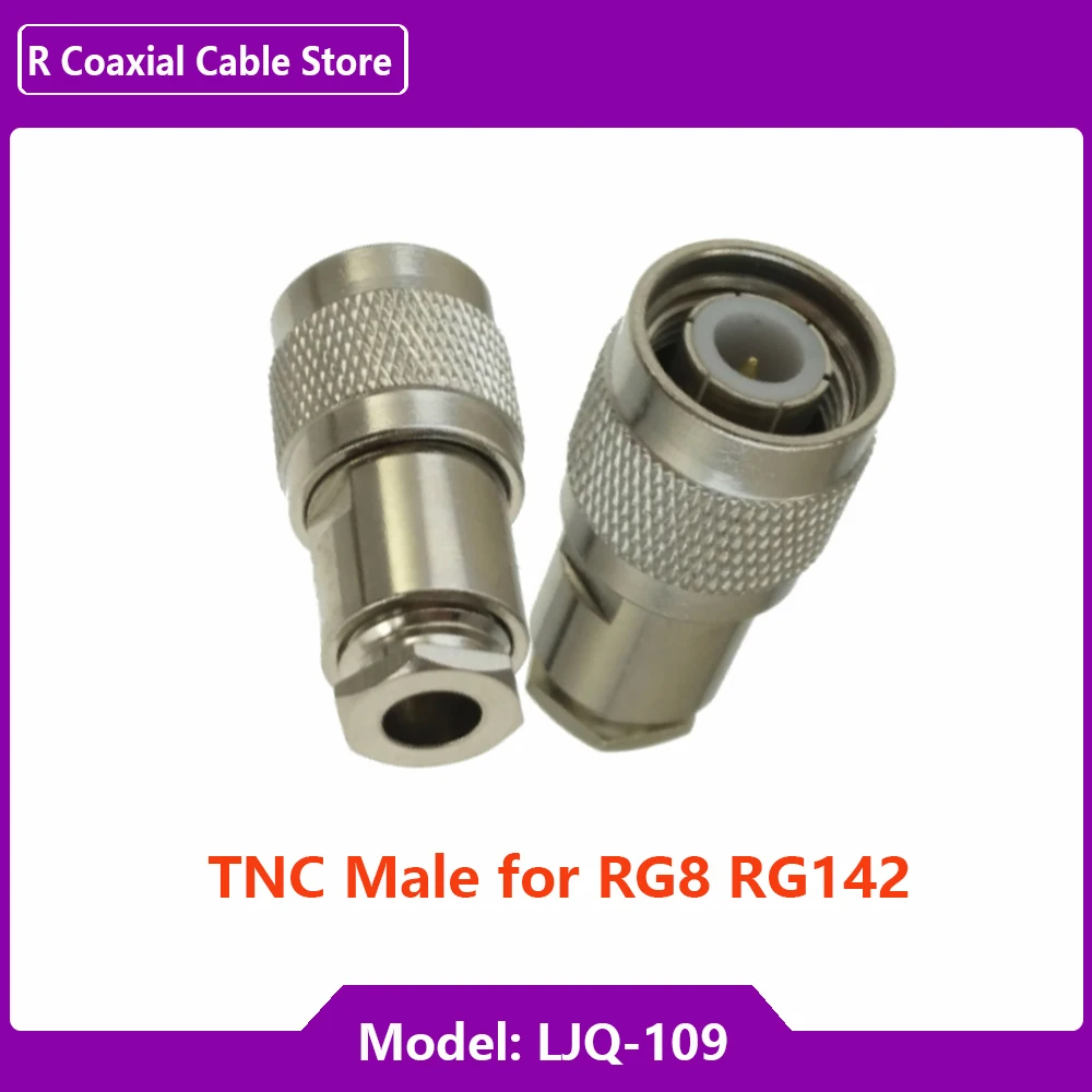 موصل TNC ذكر التوصيل المشبك ل RG58 RG142 LMR195 RG400 RF كابل محوري RF موصل محوري سلك محطة