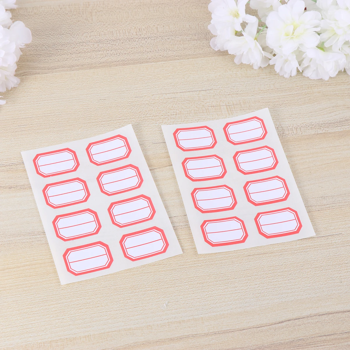 

12 Sheets Self-adhesive Stickers Blank Classification Label Price Lable