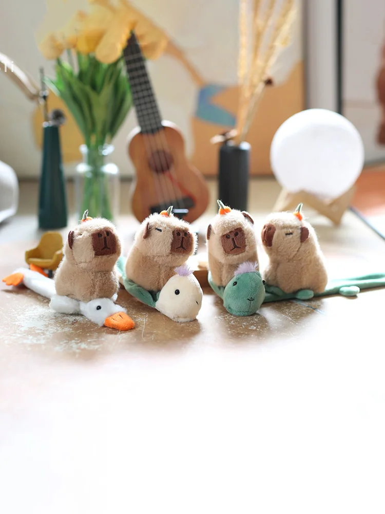 1 pieza de pulsera de capibara bonita de dibujos animados, pulsera Kawaii divertida de capibara de felpa, anillo de mano circular para mujeres, niñas y niños, regalo