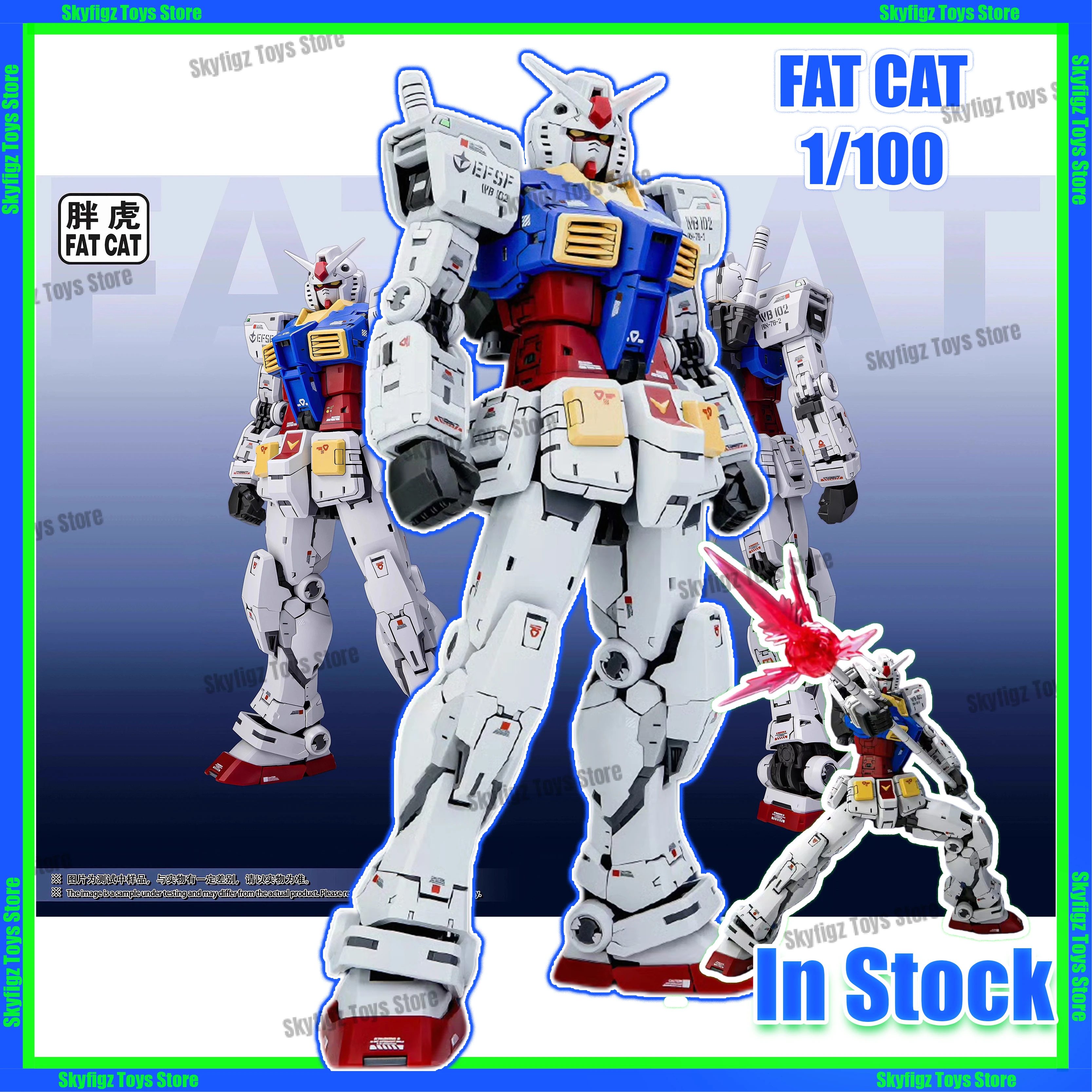 

In Stock FAT CAT Model Rg 1/100 Model Rx-78-2 Ver 2.0 Assembly Model Kit Movable Joints Collectible Robot Kits Models Gifts Toys