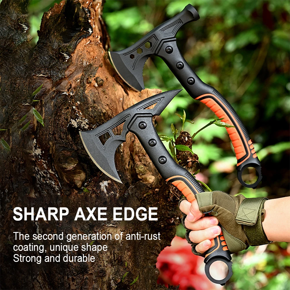 Survival Fire Axe with Portable Small Knife Camping Axe Multifunctional Axe Outdoor Camping Tactical Axe