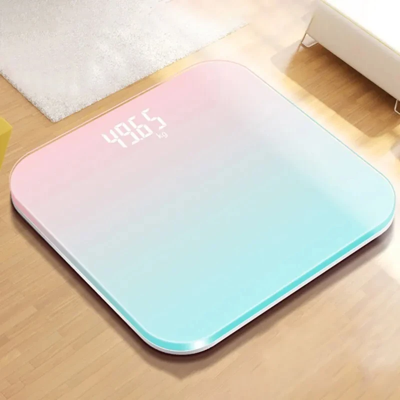 Gradient Color Intelligent LCD Electronic Scale Digital Display Glass Weight Scale Balance For Weight Meas Body Electronic Scale