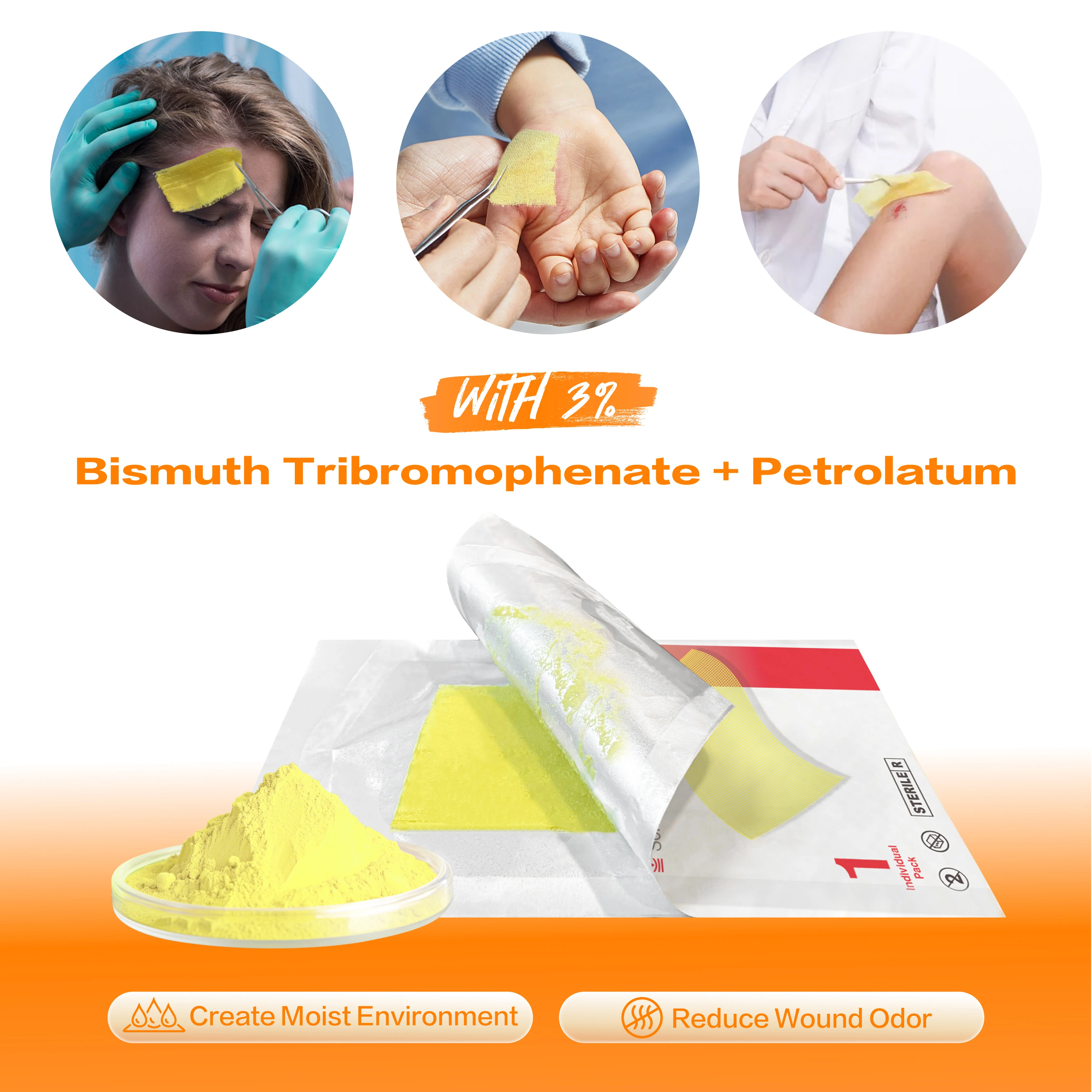 Xeroform Petrolatum Non-Adherent Dressing Pads