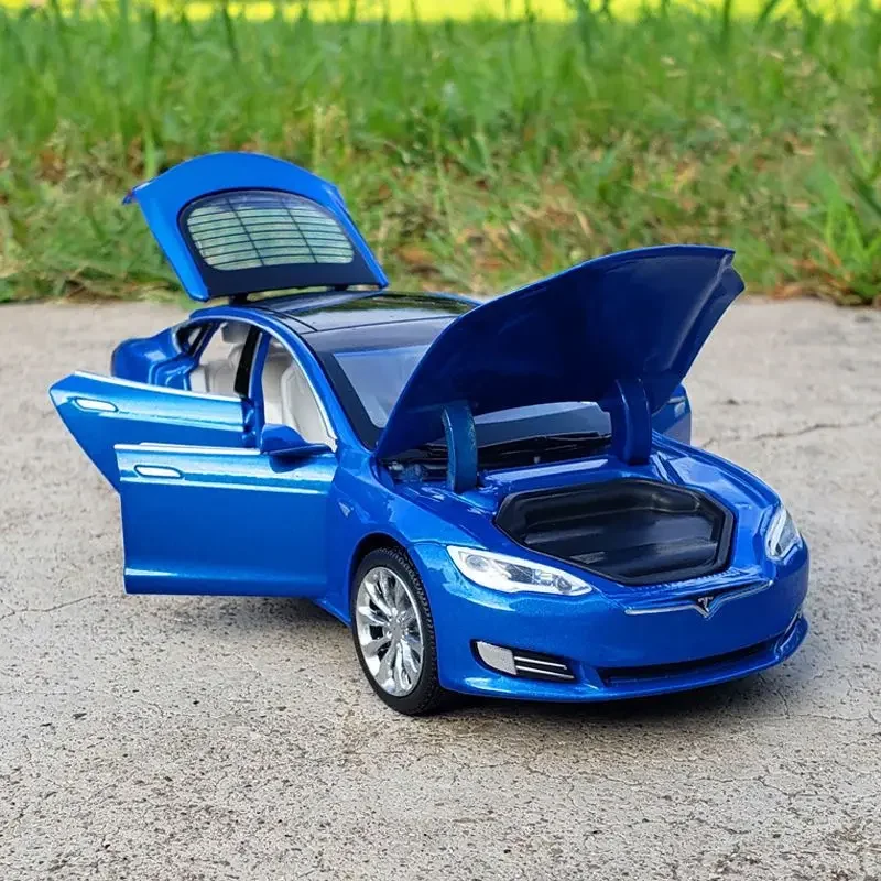 Modèle de voiture en alliage moulé sous pression en métal, collection de modèles de véhicules jouets, son et lumière, simulation, cadeaux pour enfants, 1:32 placements, S3