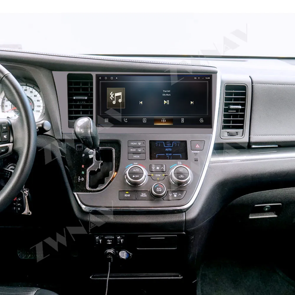 ZWNAV Android 14 Car Radio For Toyota Sienna 2012-2018 GPS Navigation DSP Sound Wireless CarPlay Android Auto WIFI 4G System