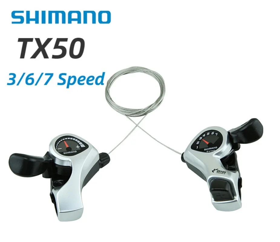 Shimano TX50 Tourney SIS SL-TX50 Bicycle Shift Lever 3x6s 3x7s 3v Left 6v Right 7v 18 21 Speed Pair tx50 Shifters Gear Cable