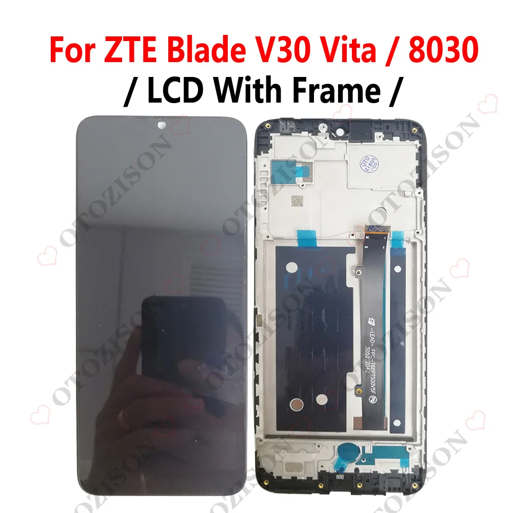 LCD With Frame For ZTE Blade V40 Smart V30 Vita V10 V9 V8 V40 Pro Display Screen Touch Digitizer 8045 8030 9030 Replacement