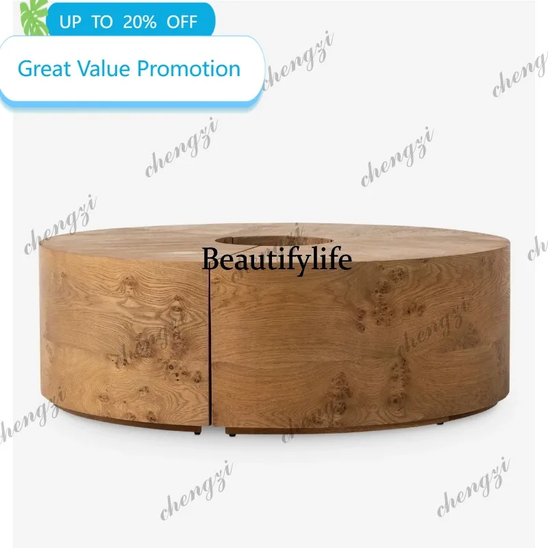 C178  Round coffee table designer creative combination household deformable medieval tree tumor coffee table