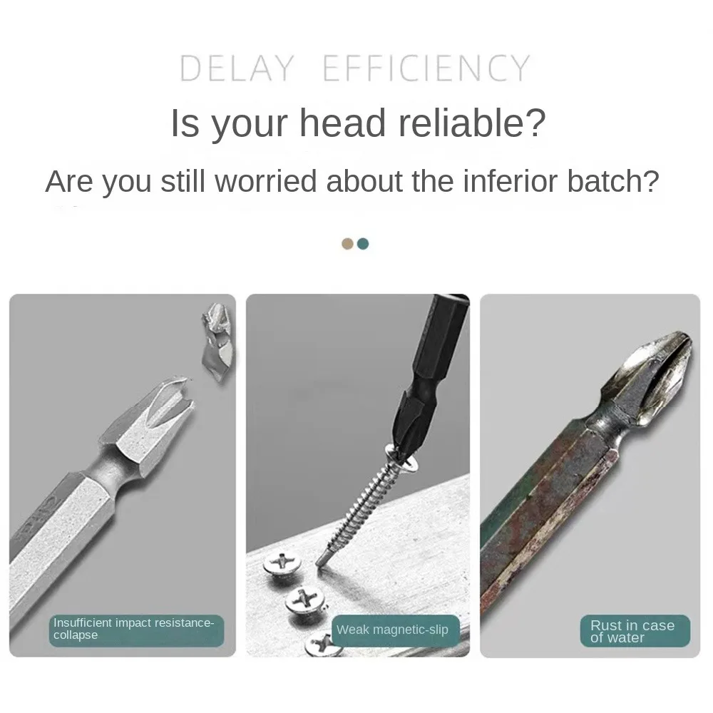 

Magnetic Impact-resistant Bit High Hardness Non-slip Super Hard Cross Electric Bits Power Drilling Strong Magnetic Wind Bit Set