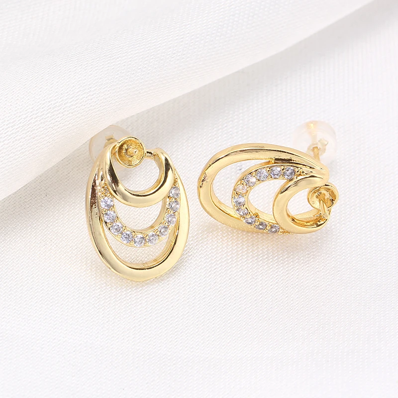 1 Pasang E211 Tembaga Berlapis - Pearl Stud Earrings ulasan dan harga