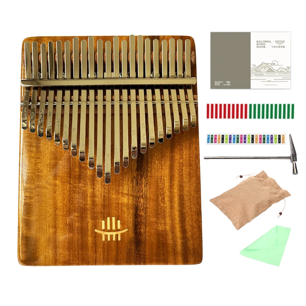 

Hluru 21 Key Acacia Kalimba Box Professional 17 Key Resonator Thumb Piano Finger Piano Rosewood Mbira for Beginner