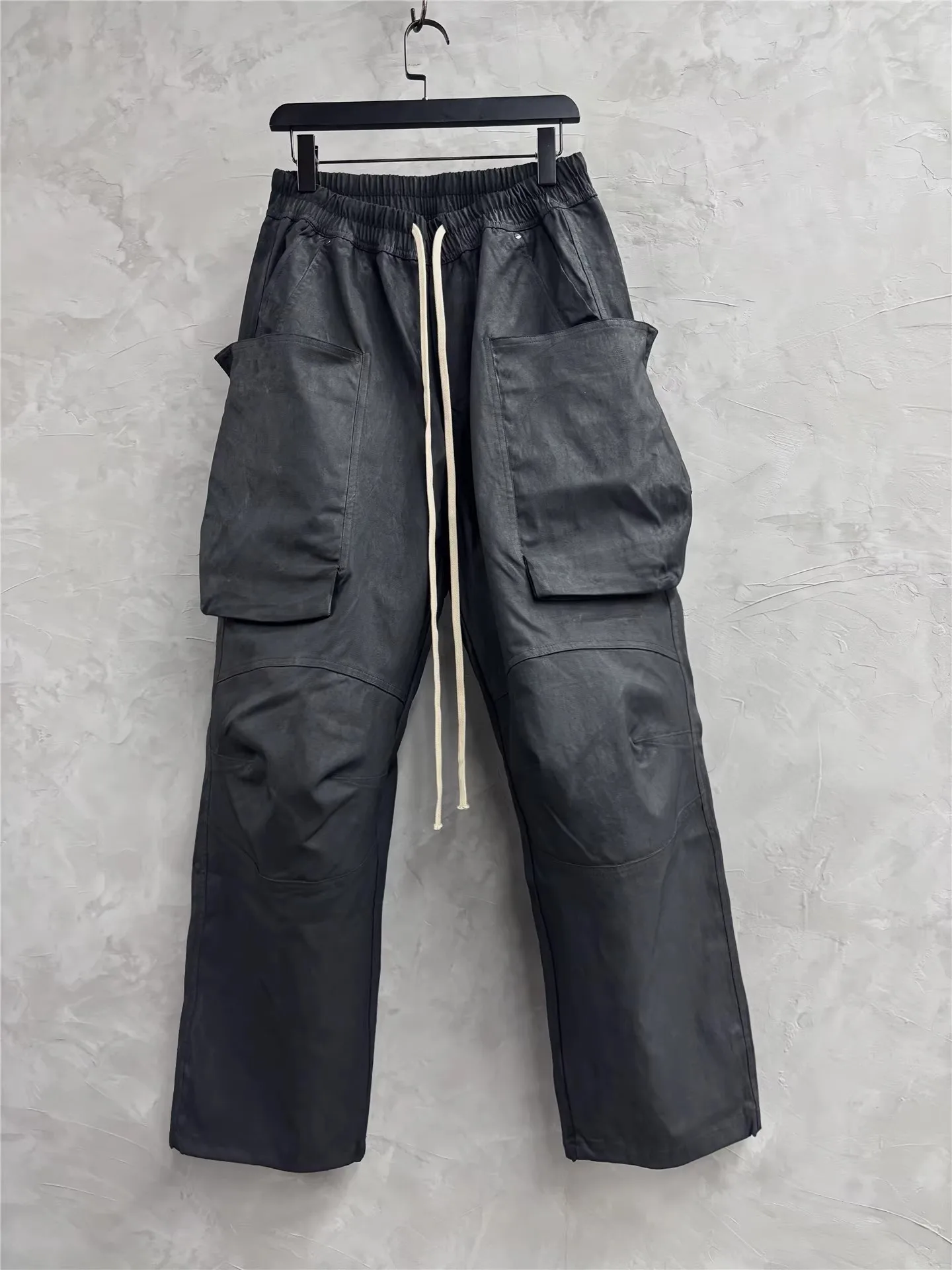 

Owen Seak Men Cargo Pants Cotton Casual Oversize Gothic Men's Sweatpants Autumn Cross Solid Loose Black Designer Long Trousers