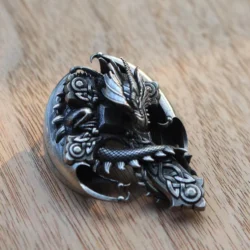 S925 Silver Pan Dragon Frame Pendant
