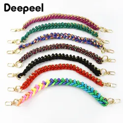 1Pc Deepeel 2*40cm Colored Women's Woven Bag Strap Metal Buckle Chain Purse Handbag Shoulder Straps DIY Bags Accessories