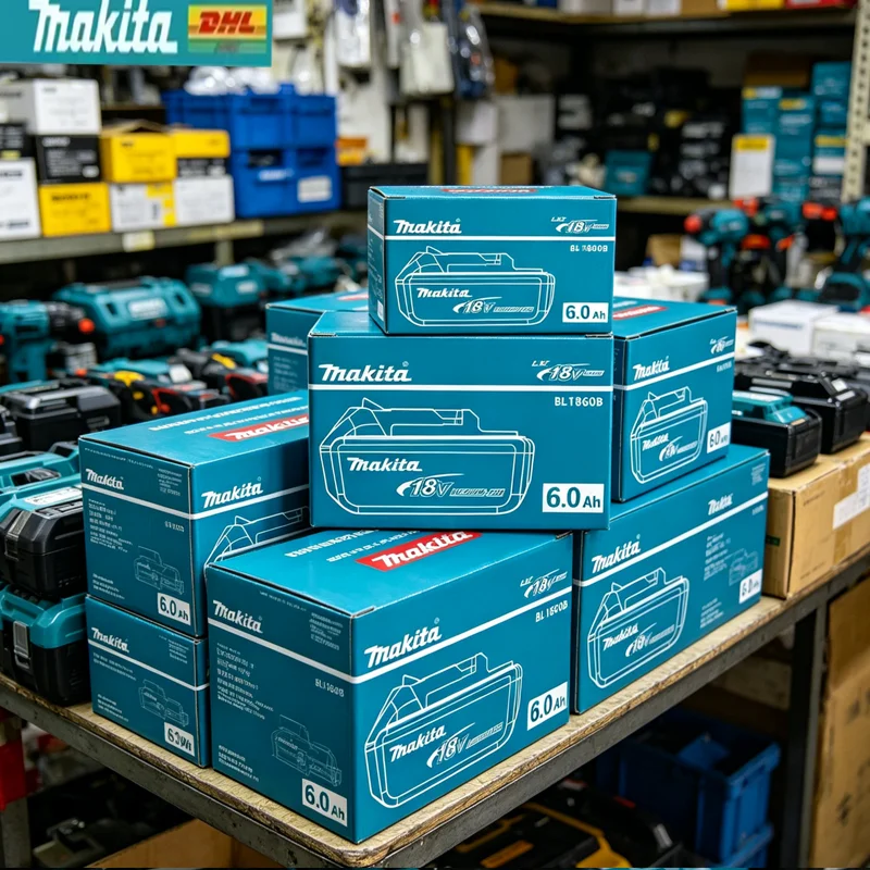 

Genuine Makita 18V 6.0Ah battery with charger set for Makita 18V power tool DDF487 DTW700 GBA404 DUC150Z DHR183Z