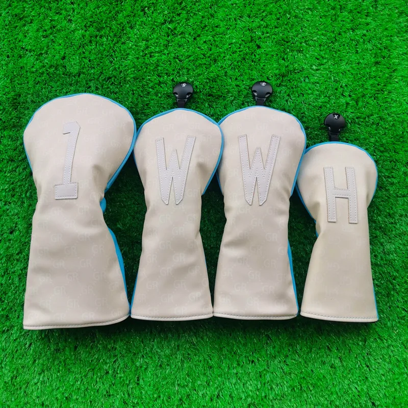 Golf Woods Hybrid HeadCovers, For Driver Fairway Putter Clubs Iron Club Set Heads PU Leather Unisex