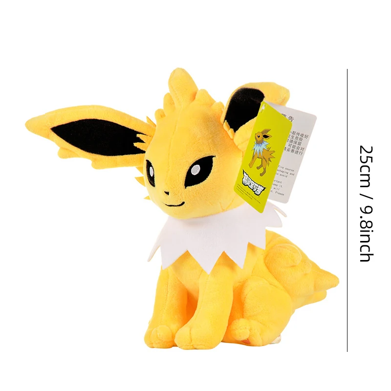 Pokemon Kawaii Jolteon Stuffed Toys Cartoon&Cute Thunder Eevee Plush Dolls Throw Pillow Birthday Gift  For Kids Friends Boys