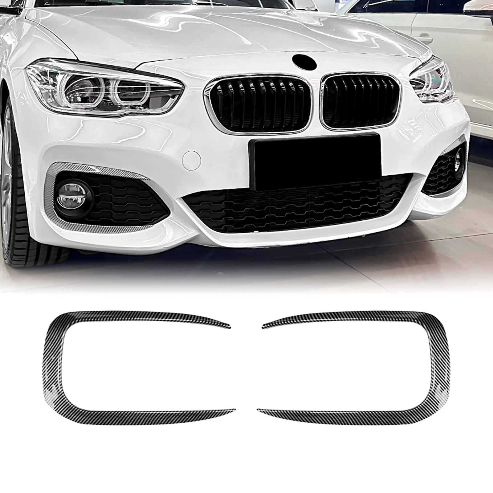 

Front Bumper Side Air Vent Cover Trim For BMW 1 Series F20 F21 M Sport 2012-2019 Car Fog Light Intake Hood Frame Canard Spoiler