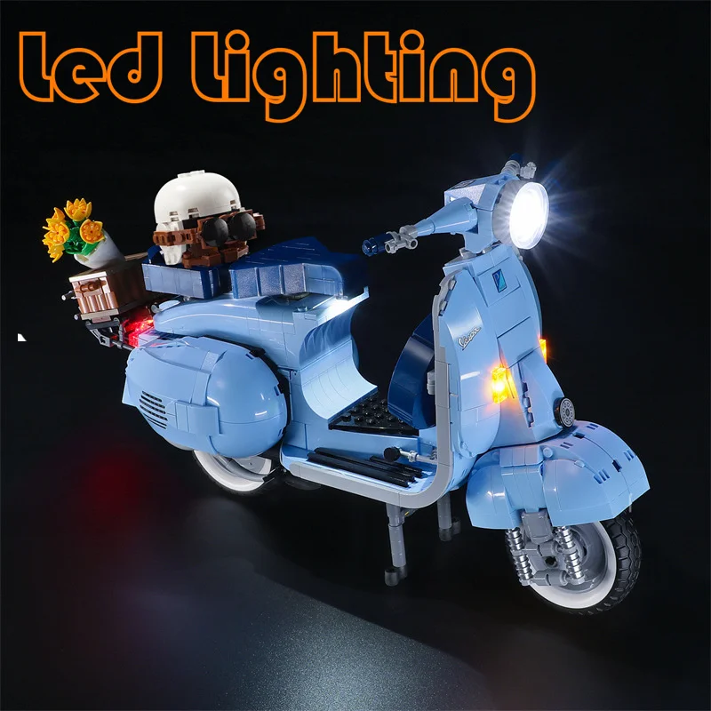 Lighting Set For 10298 City Vespa 125 Scooter Bike Motorcycles Not Include Building Block (Only Led Light Kit)