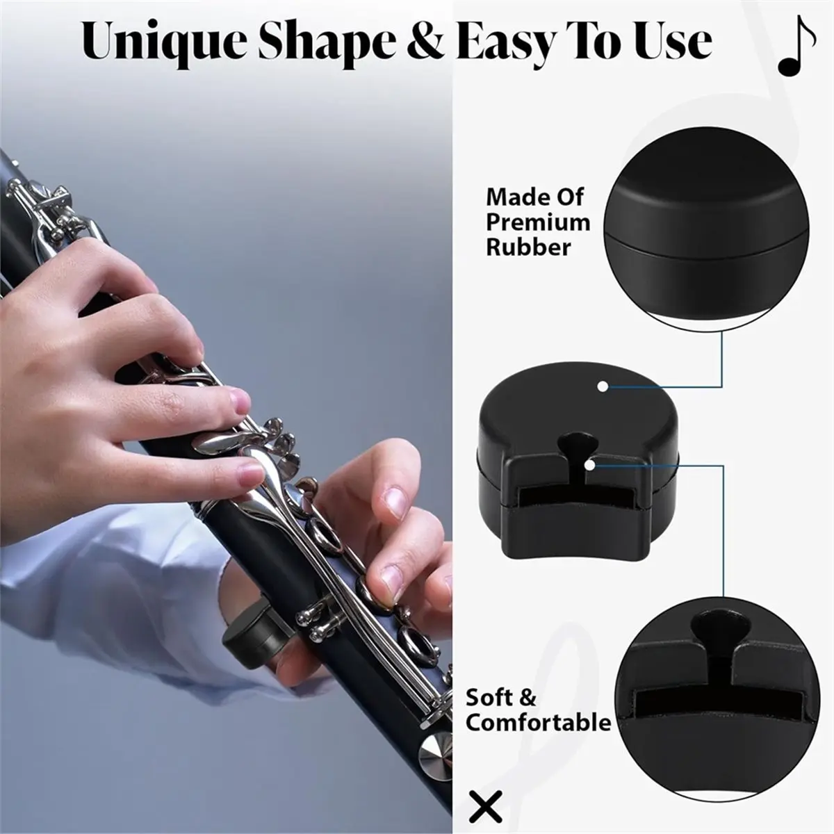 New arrival  24 Pack Rubber Clarinet Thumb Rest Cushion Protector for Most Clarinet,Musical Instrument Accessories