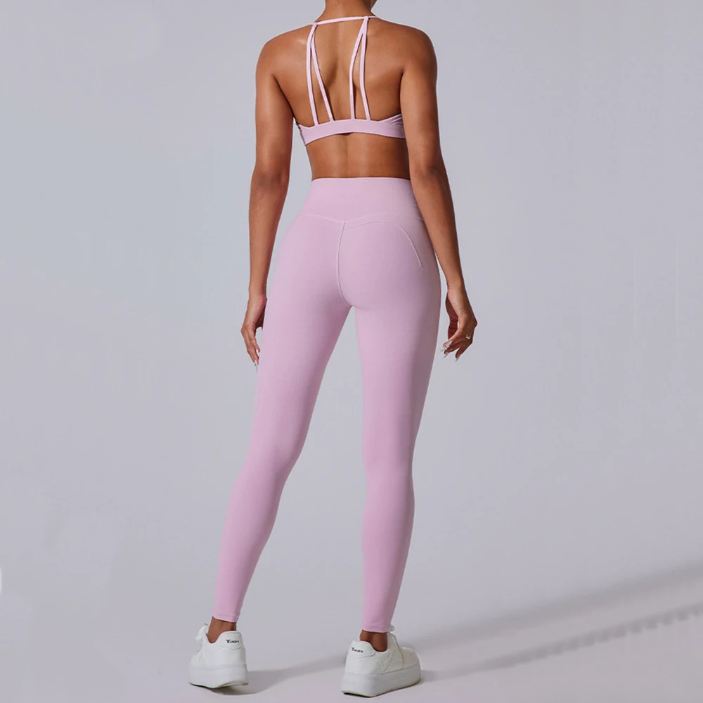 1/2PCS Pad Sportswear Women Yoga Set Workout Clothes Athletic Wear Sports Gym Legging Fitness Bra Crop Top Long Sleeve Yoga Suit image 6