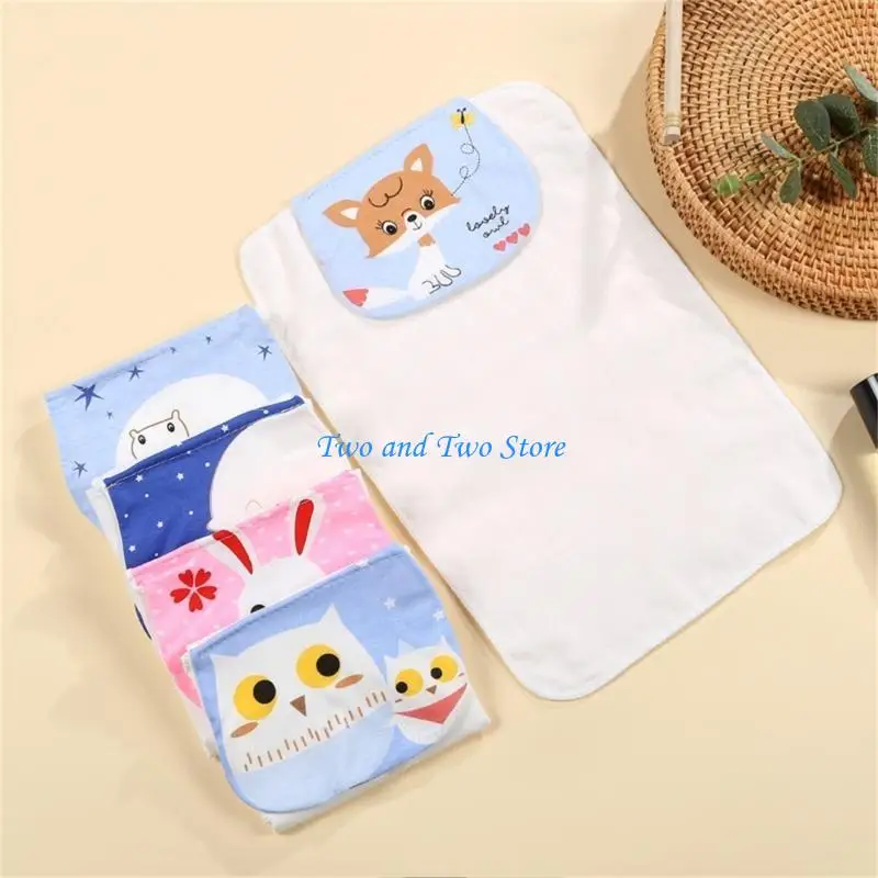 HX6F モスリンベビータオルナチュラルコットン幼児バス漫画タオルフェイスクロス