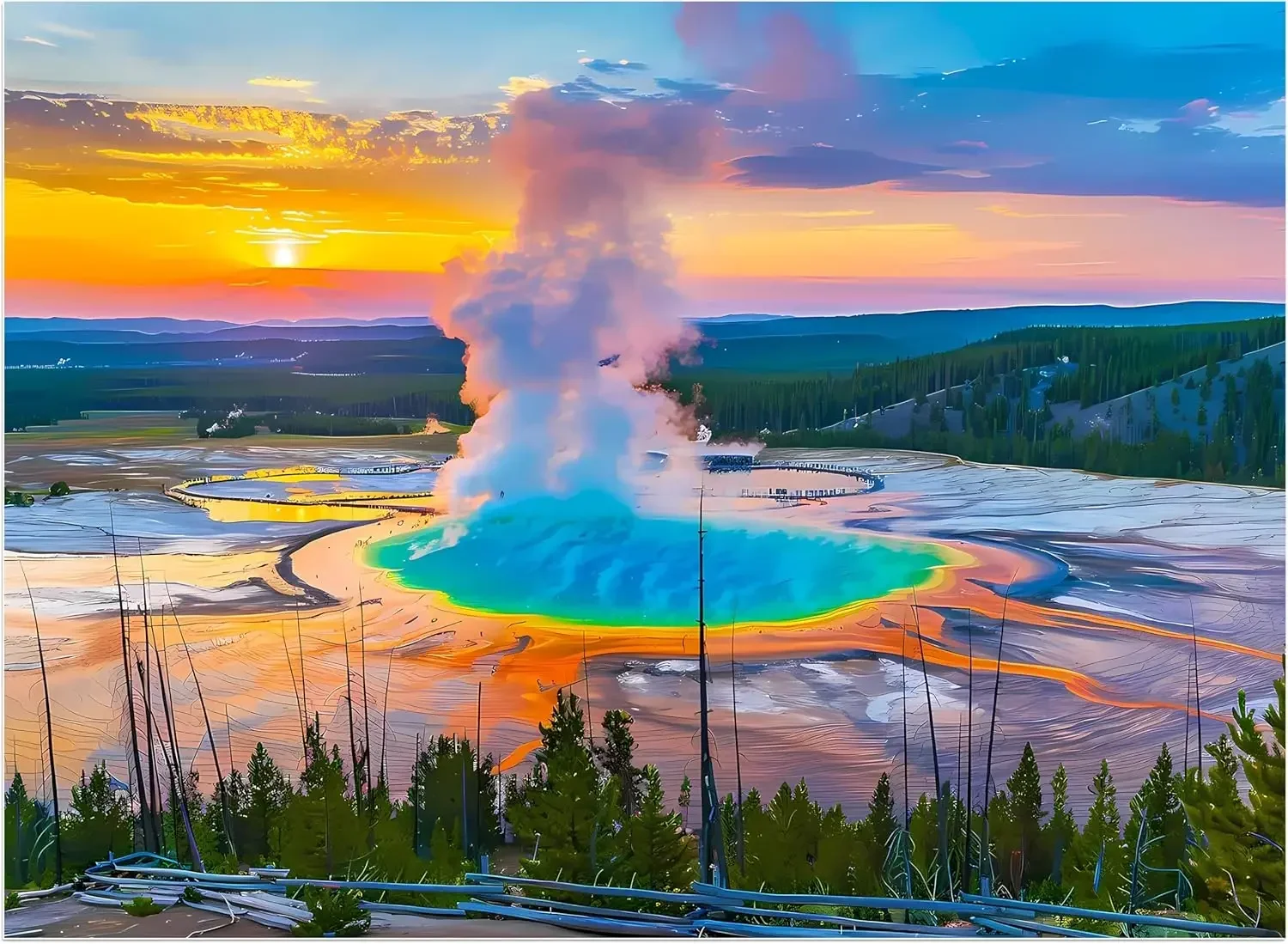 

Wooden Puzzle 1000/300/120 Piece for Adults Double Color Lake Jigsaw Puzzle Bedroom Gameroom Livingroom Home Decor Party Gift