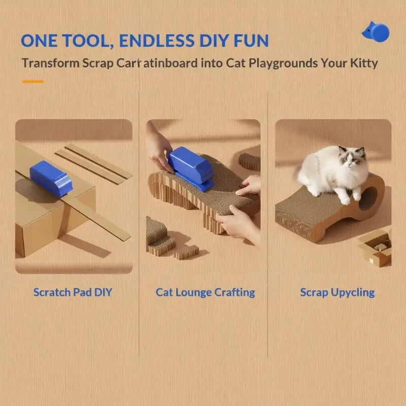 Multi-Functional DIY Cardboard Cutting Tool Manual Paper Cutter With Sharp Edge For Crafting Cat Scratchers And Pet Boxes
