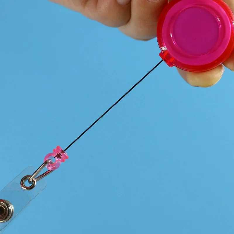 5 unidades de insignia retráctil de Color, cordón de identificación, etiqueta de nombre, tarjetero, carretes, llavero, Clips de cadena antipérdida, suministros escolares y de oficina