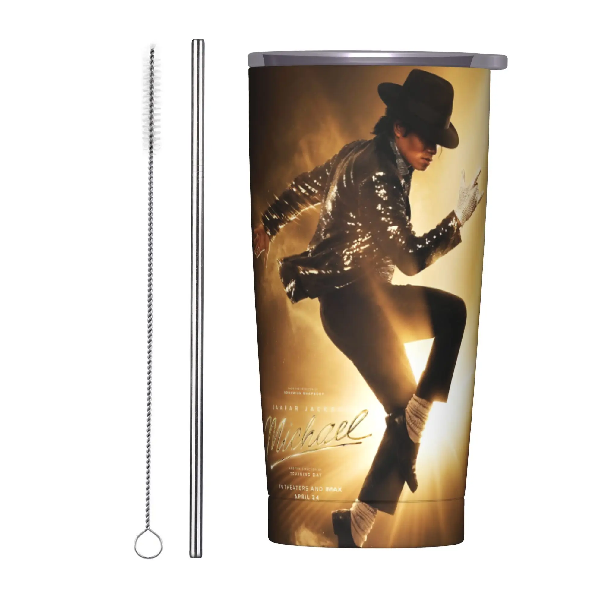 Singer Michael Jacksons MJ Tour 2026 Tumbler Vacuum Insulated  Thermal Cup Stainless Steel Outdoor Mug Water Bottle 20oz