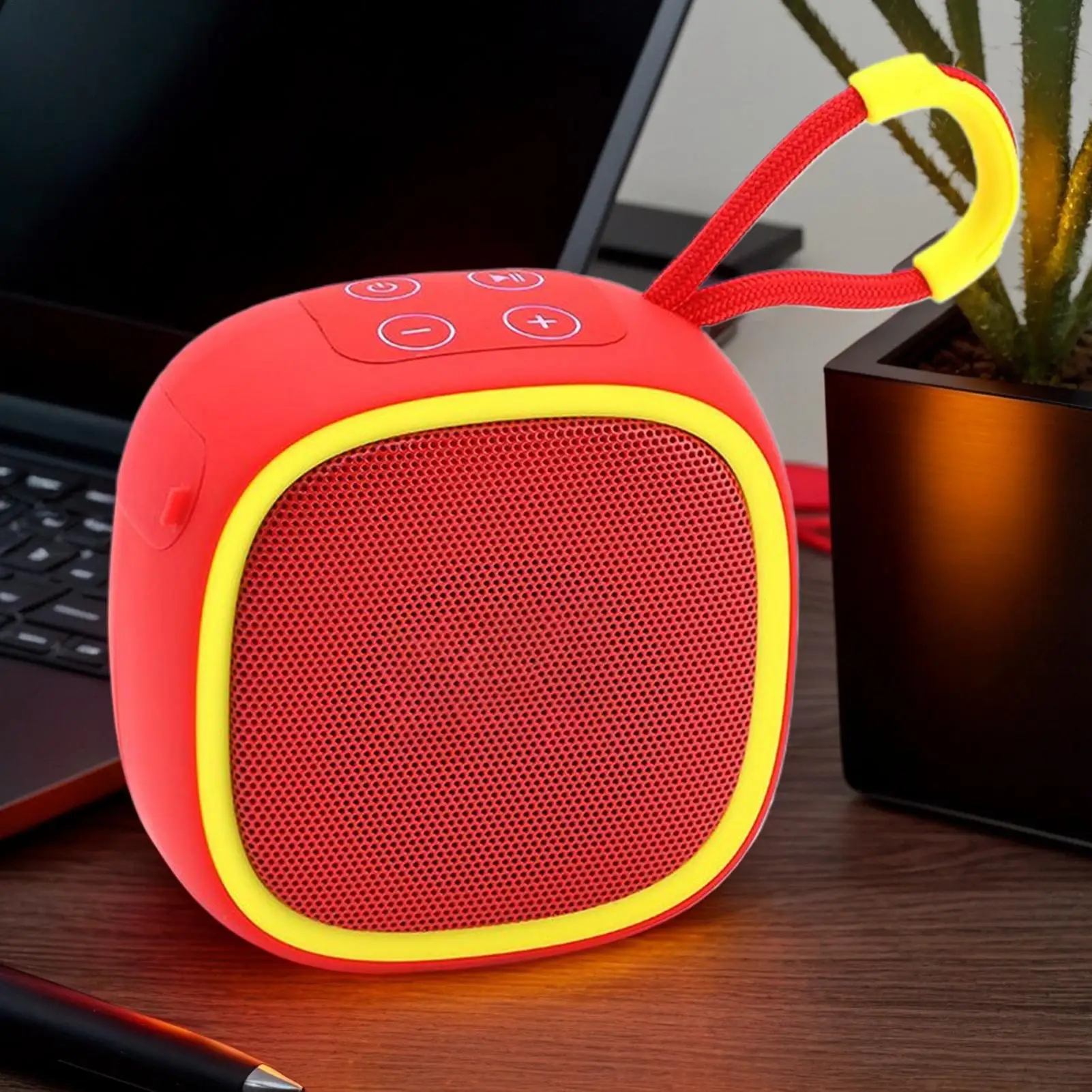 Altavoces inalámbricos portátiles, altavoz compacto resistente al agua con mango, sonido estéreo, dispositivos tecnológicos electrónicos ligeros para viajes