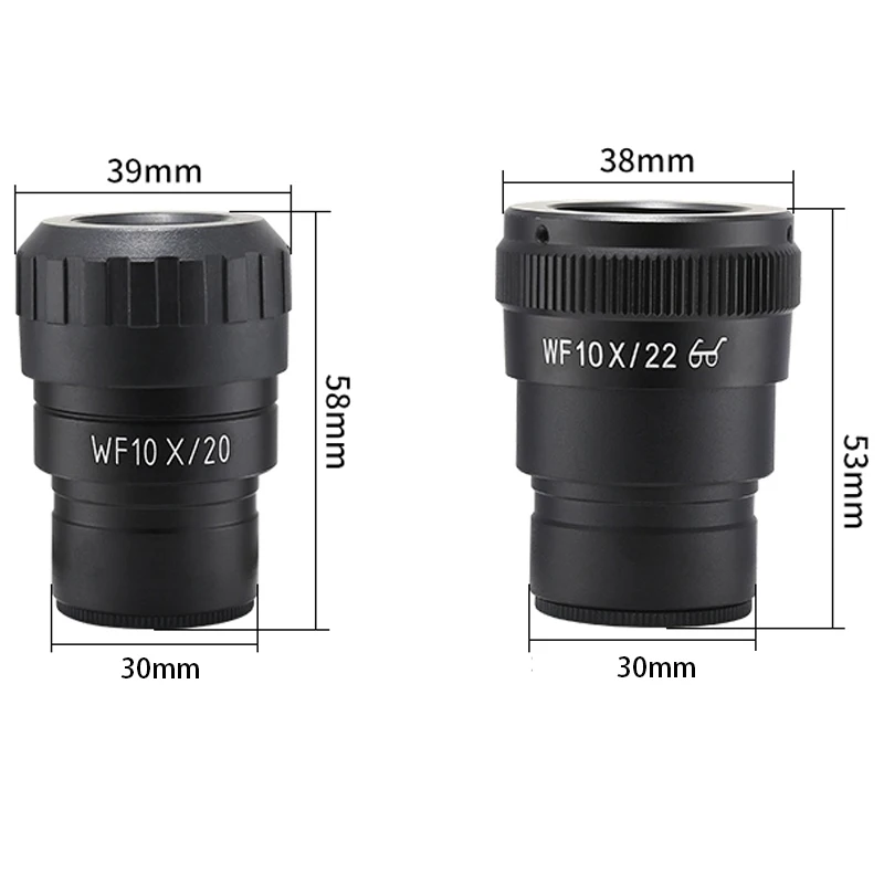 Stereo Microscope Accessories WF10X/20 WF10X/22 With Reticle High Point Wide-angle Eyepiece Field View Interface Size 30mm