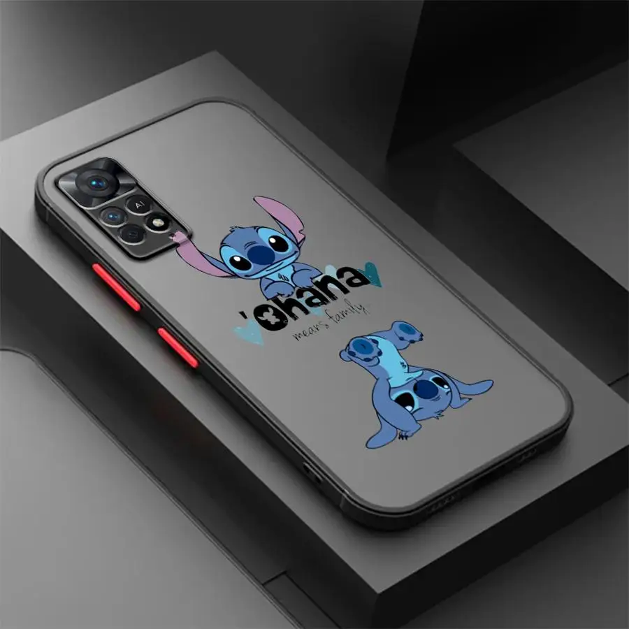 Disney Stitch And Angies Phone Case for Xiaomi Redmi 10A 12 12C 13C 10 10C 9 9A 9C 9T K40 Pro A1+ A2 Plus Shockproof Cover