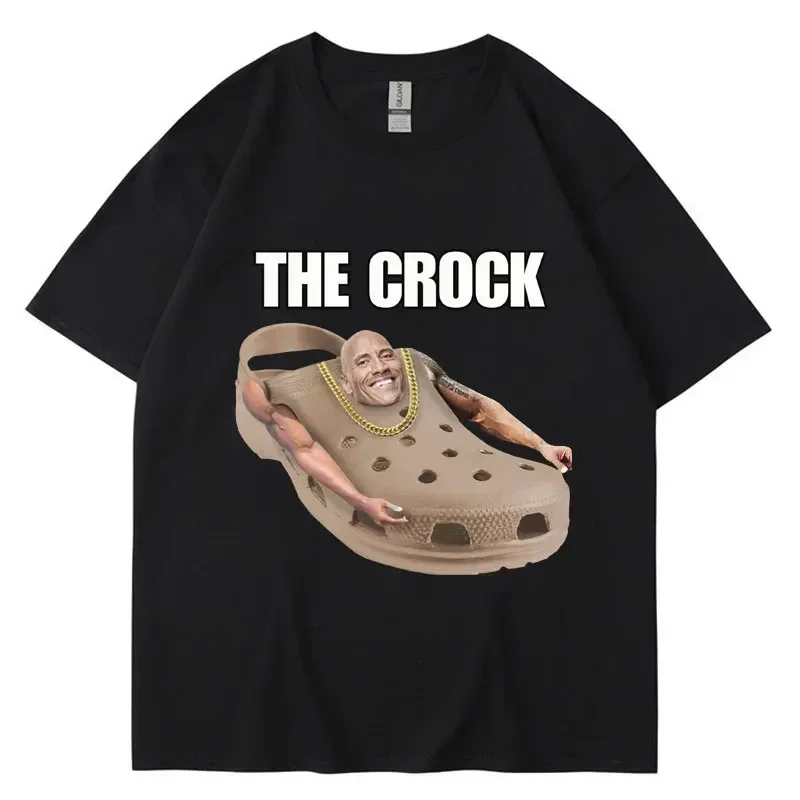 The Crock Dwayne Johnson Funny Meme T Shirt Women Joke Humor Summer T-shirt Oversized Casual Clothes Male Streetwear