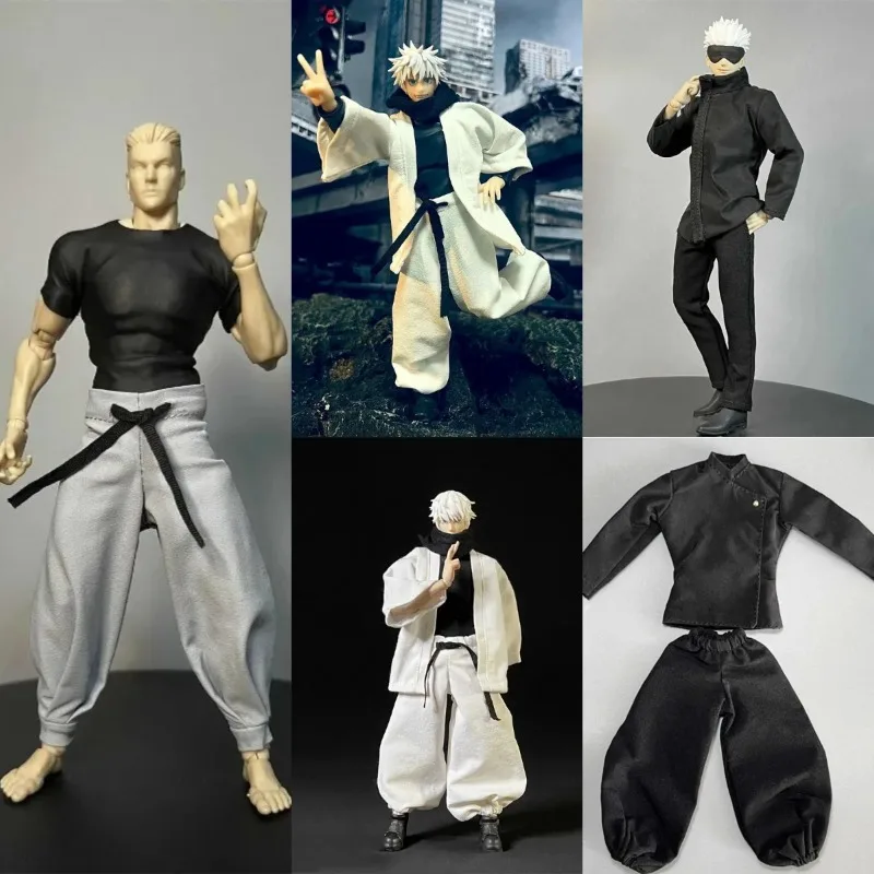 

1/12 Action Figure Jujutsu Kaisen Classic Clothing College Uniform Frock Taoist Robe Combat Accessories for SHF Romankey Body