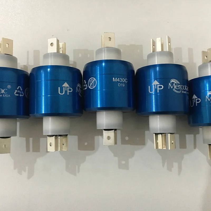 

MERCOTAC Mercury Conductive Slip Ring M430C M430 430-SS Asiantool A4H, Four Conductors 250V 4 Way Electric Rotating Joint 2x30A