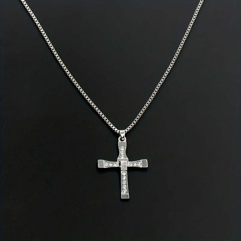 Wholesale 12pcs/dozen Toledo Speed and Passion 8 Cross Necklace with Diamond Pendant Mobile Pendant Box Necklace