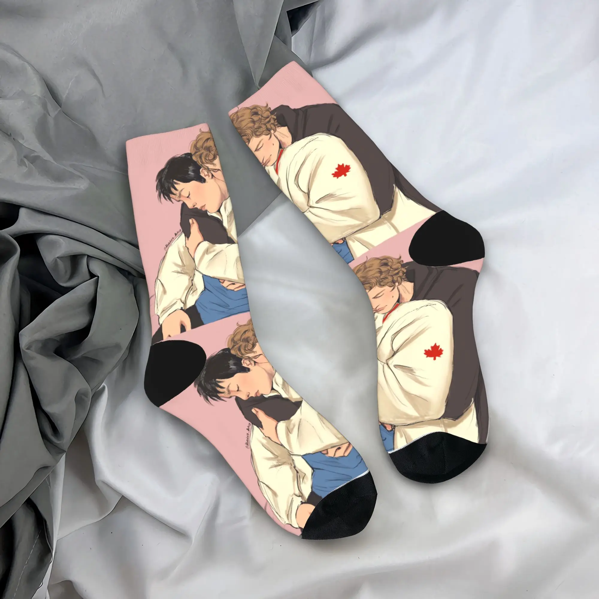 

Уютные носки с графическим принтом для пар, готические, весенние, с защитой от скольжения, для бега