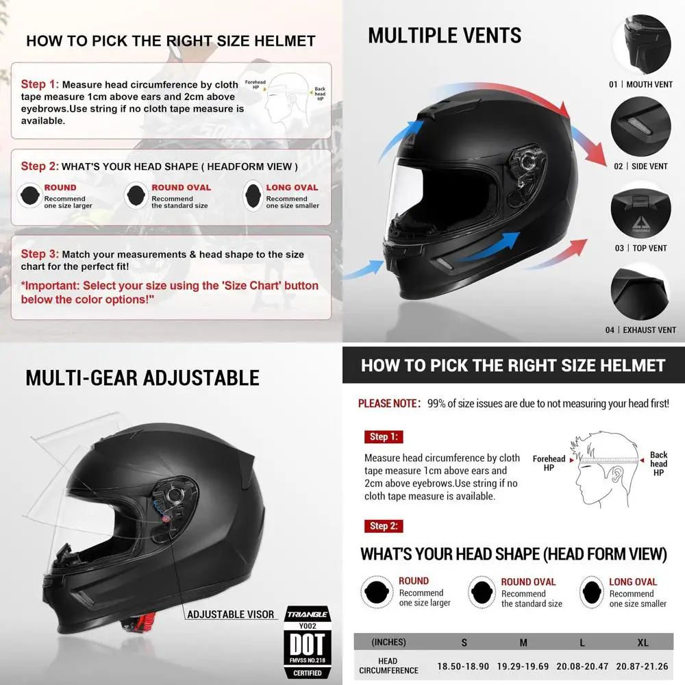 Youth Motorcycle Helmets Full Face Lightweight with Dual Visors, DOT Certified