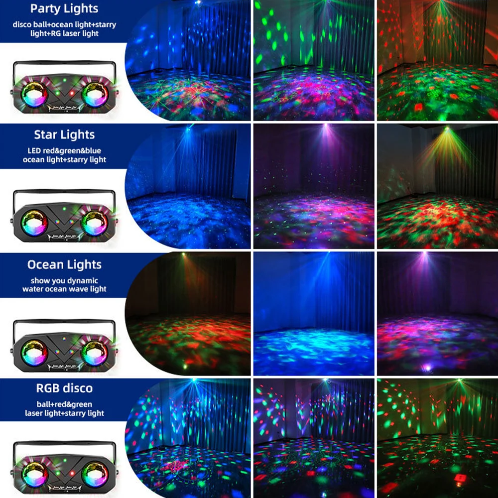 RGB ديسكو الكرة الخفيفة ، USB LED المرحلة DJ ديسكو ضوء ، ثنائي اللون ماجيك الكرة ضوء الليزر ، سيارة هدية الكريسماس مصابيح الليزر نادي الحفلات #5