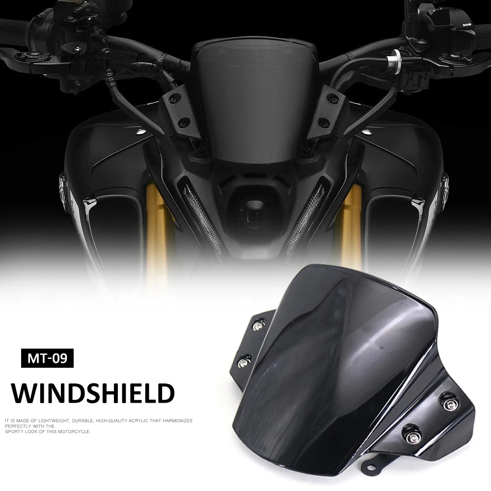 

Fit For YAMAHA MT-09 2021 2022 2023 Motorcycle Accessories Windshield Windscreen Wind screen MT09 MT 09 mt09