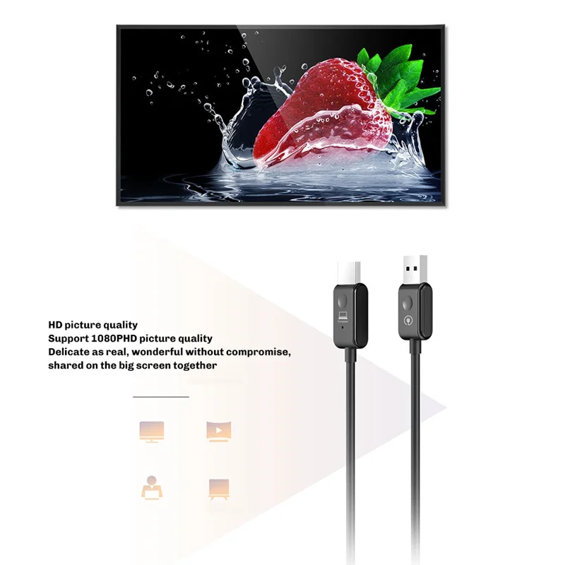 Y14A 1080P -Compatible Wireless Video Transmitter Receiver Kit 50M Range Plug & Play For TV PC Camera Monitor