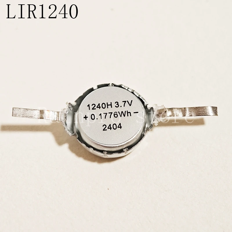 2PCS/LOT LIR1240 3.6V  Small Rechargeable Battery 45mah Button Cell Batteries Soft Bag Polymer Rechargeable 3.7V For Headset